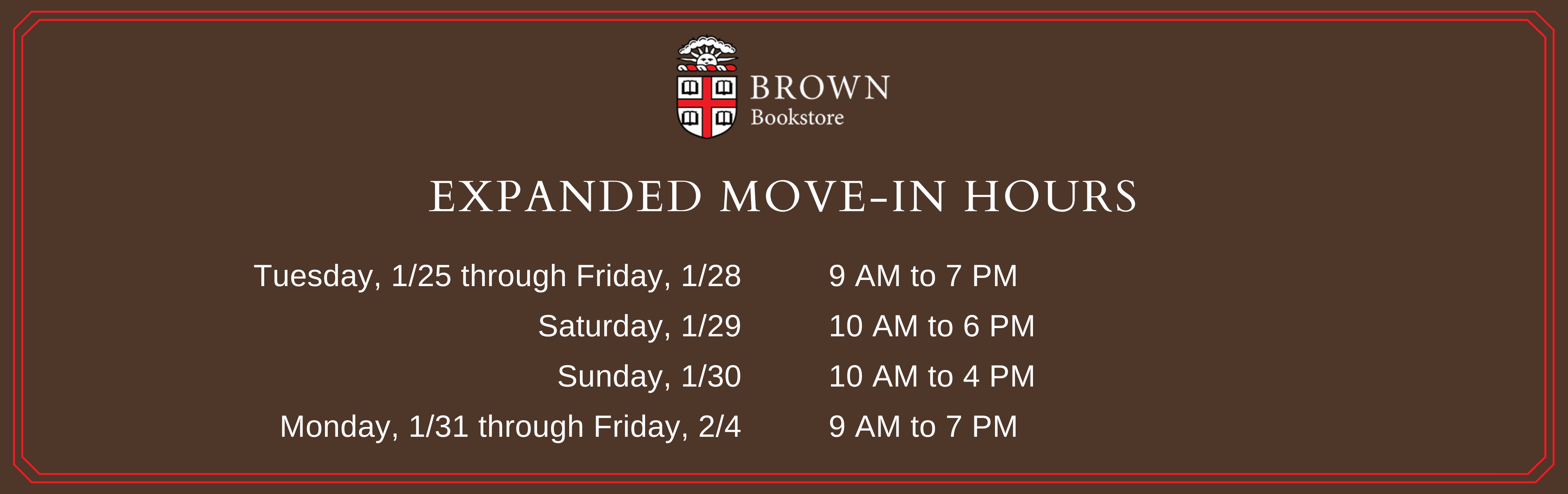January Expanded Hours